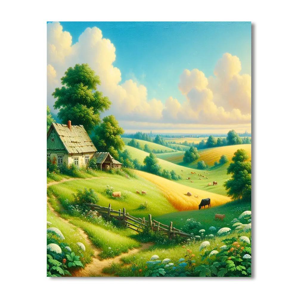 Pastoral Summer Reverie Paint By Numbers Art