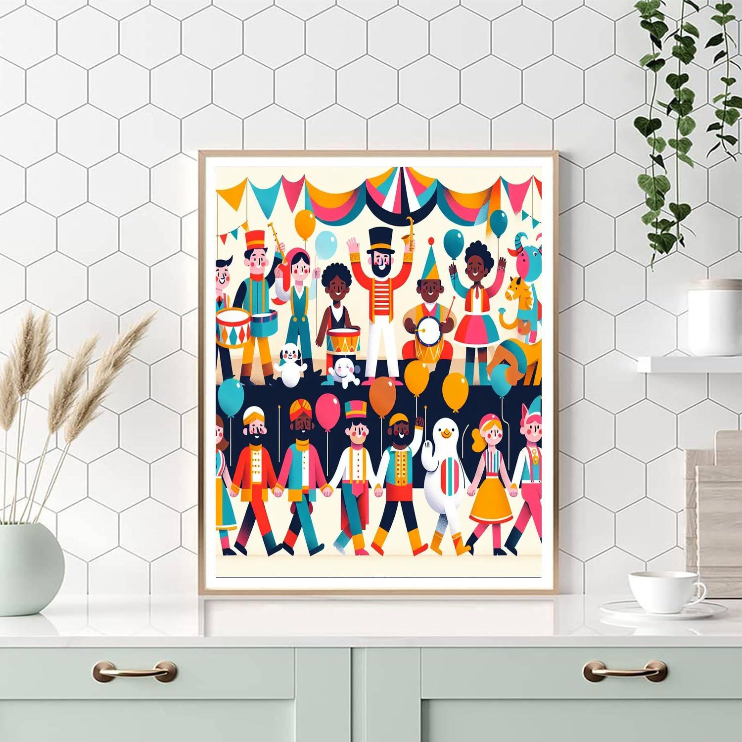 Circus Parade Spectacle Numbered Painting Kits