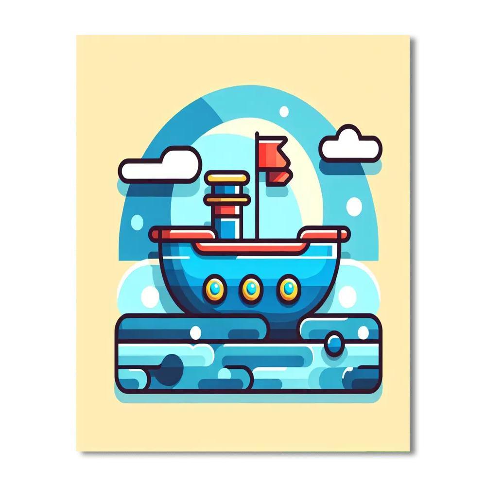 Sailing Adventure Ship Paint By Color