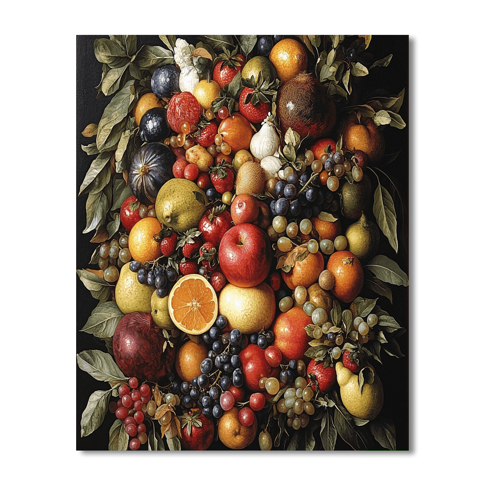 Giuseppe Arcimboldo Inspired Culinary Abundance  Paint By Numbers