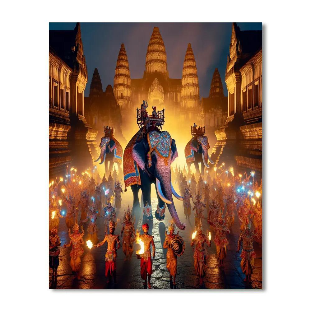 Kandy Esala Perahera - Kandy, Sri Lanka Paint By Number