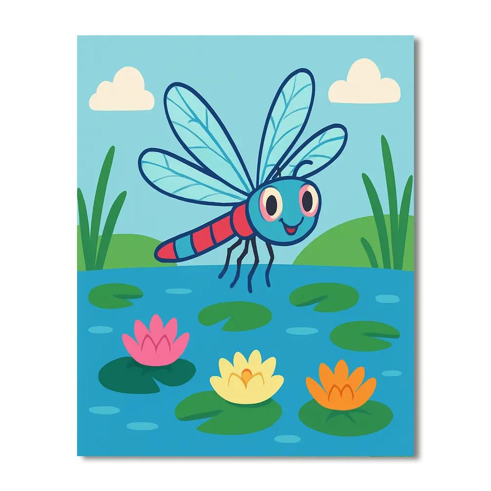 Sparkling Dragonfly Dance DIY Paint By Numbers