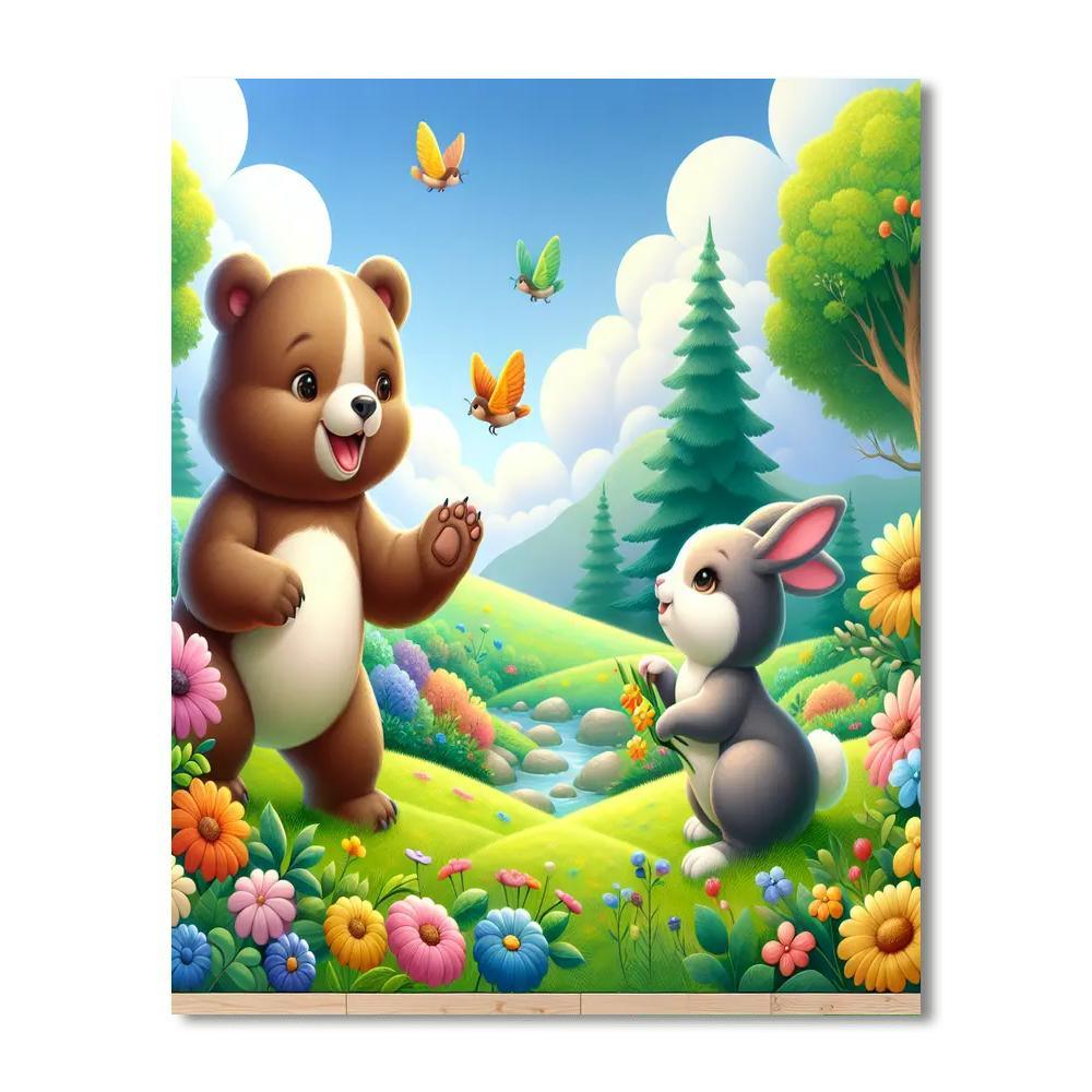 Frolicking Friends Paint By Number