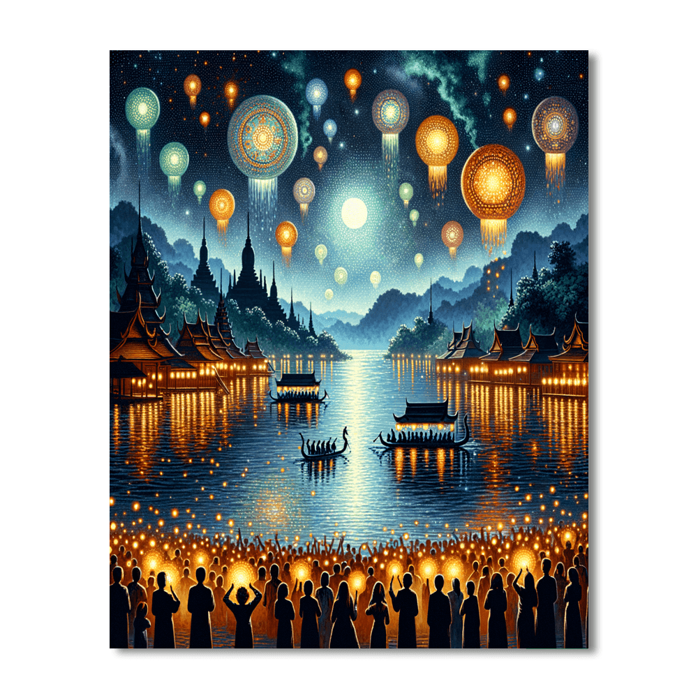 Naga Fireball Festival - Mekong River, Thailand Paint By Number