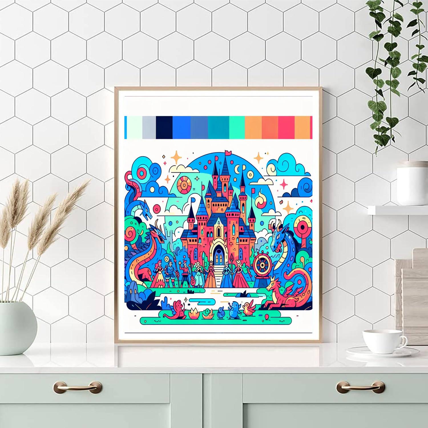 Castle Of Magic And Spells Paint By Numbers Art