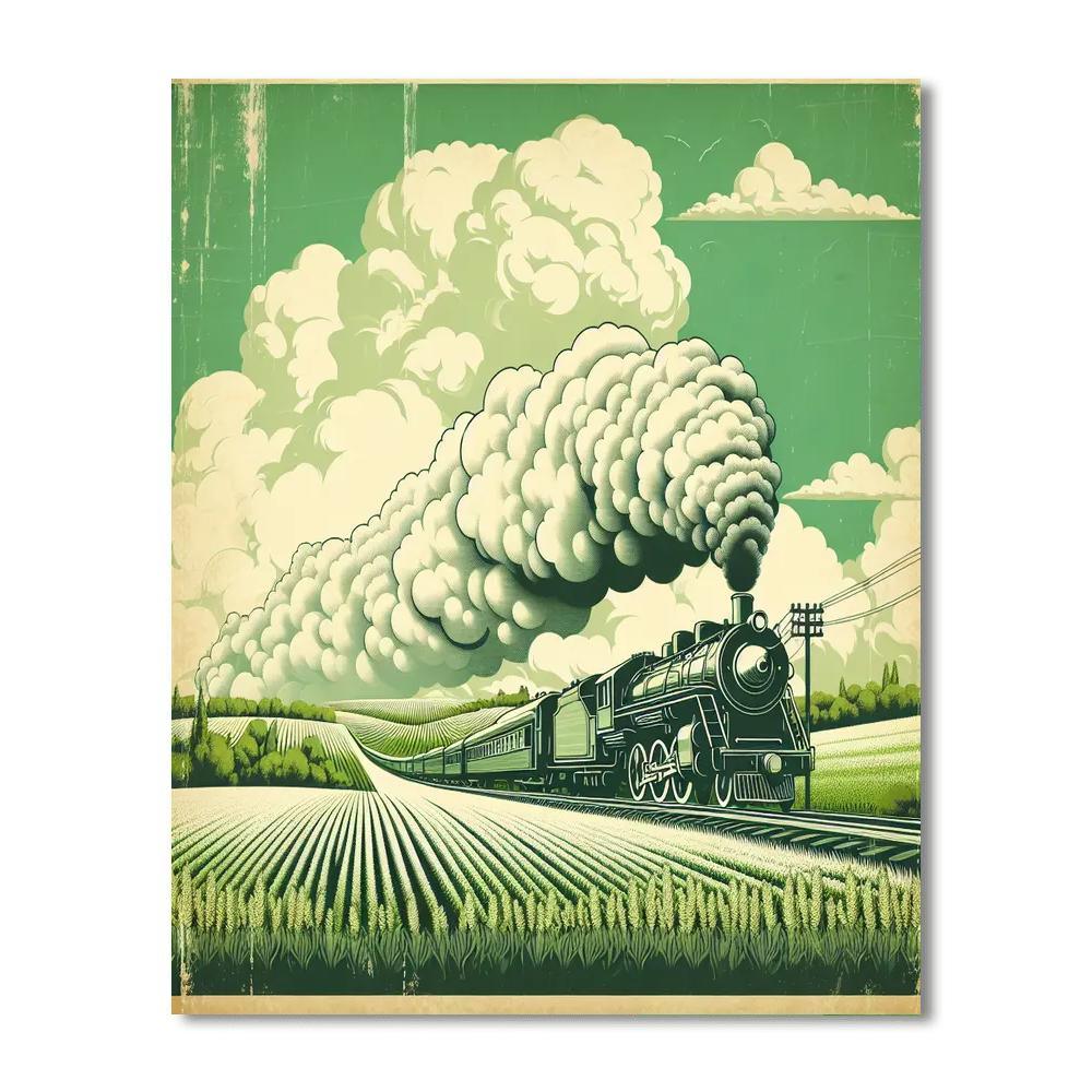 Vintage Train Journey Adventure Paint By Numbers