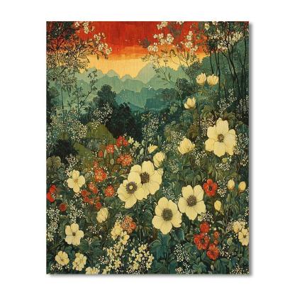 Nandalal Bose Inspired Mythical Flora  DIY Paint By Numbers