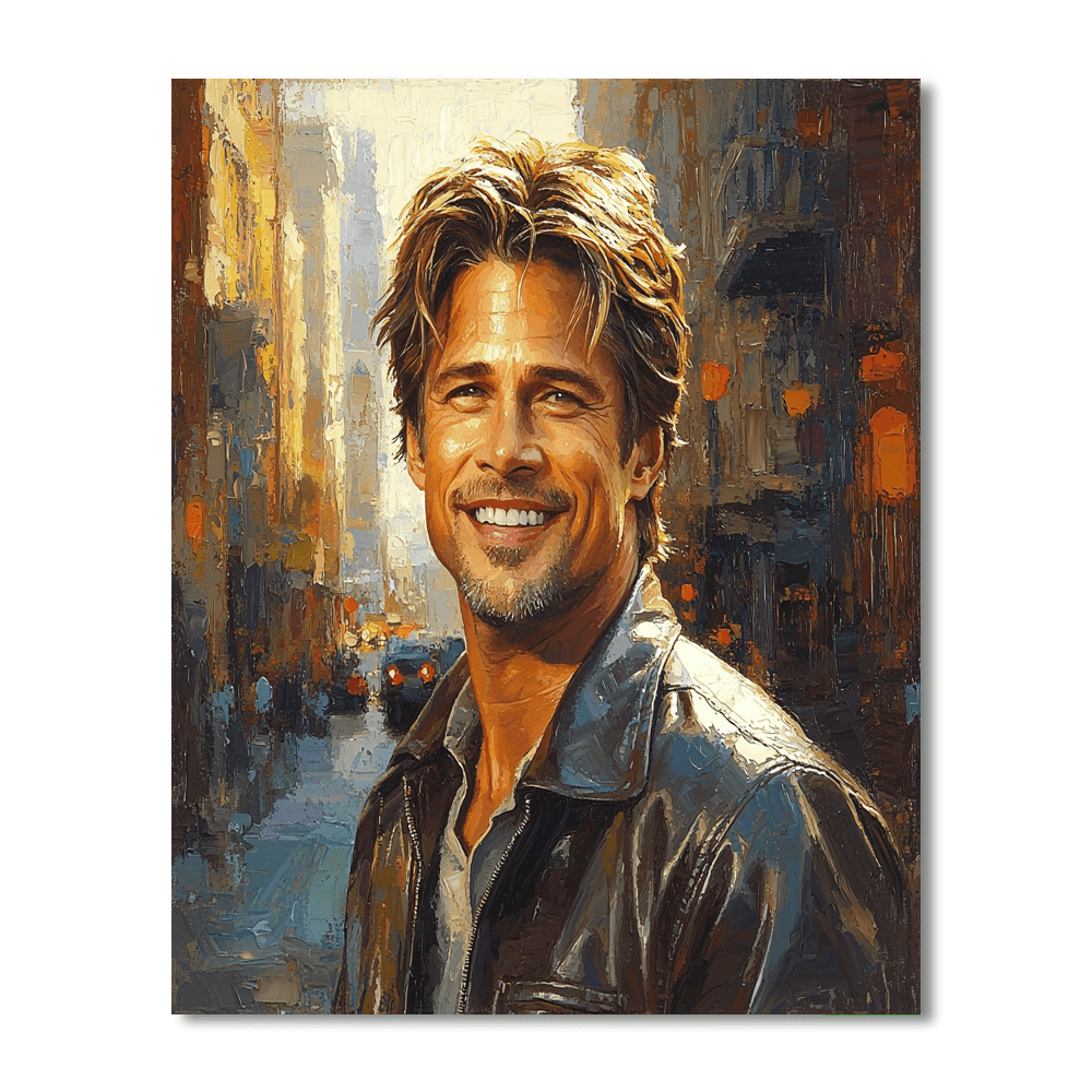 Brad Pitt: Chasing Stardom Through Time Numbered Painting Kits