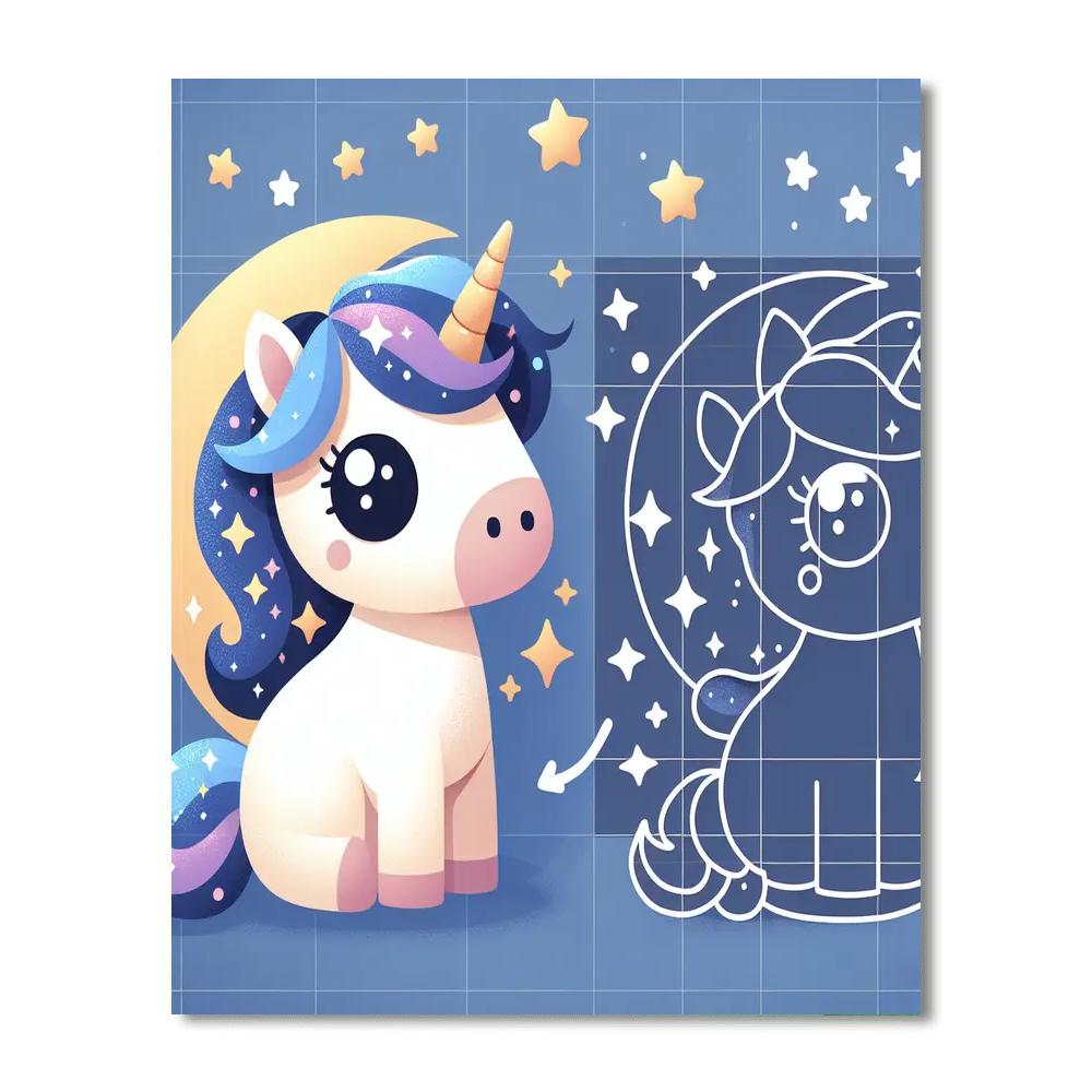 Starry Unicorn Numbered Painting Kits