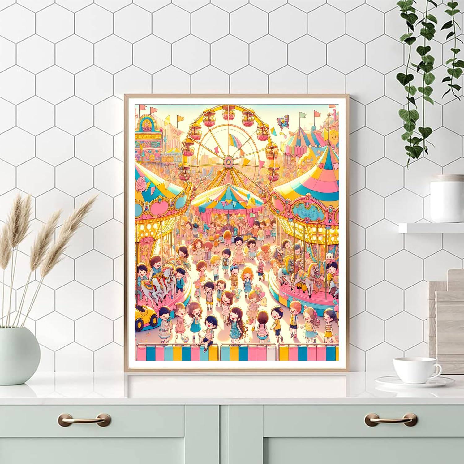 Joyful Children’s Carnival Paint By Numbers