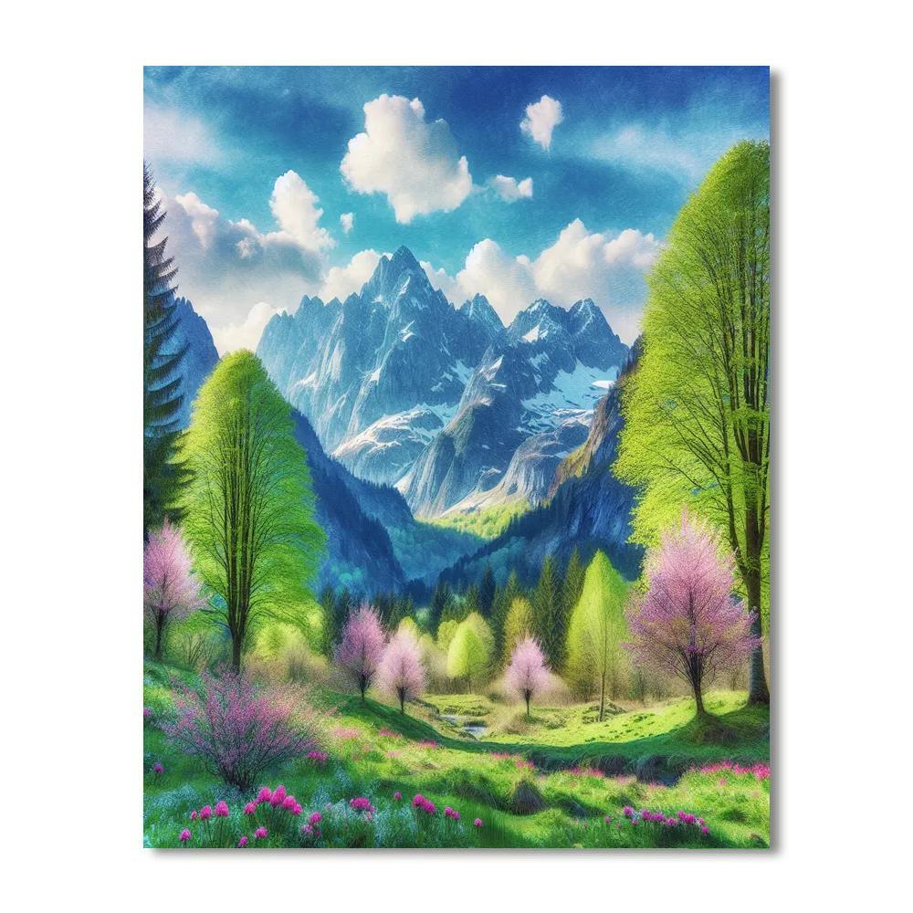 Mountain Spring Renewal Paint By Numbers Kits