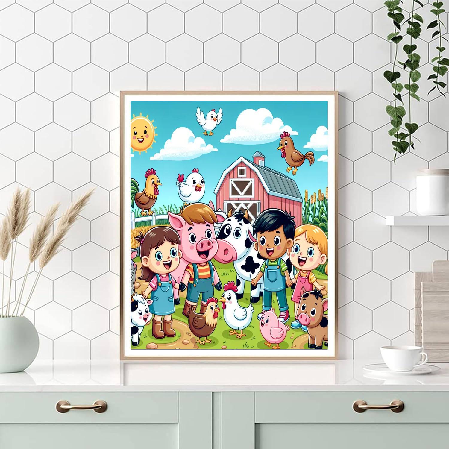 Adventurous Farm Friends Paint By Color