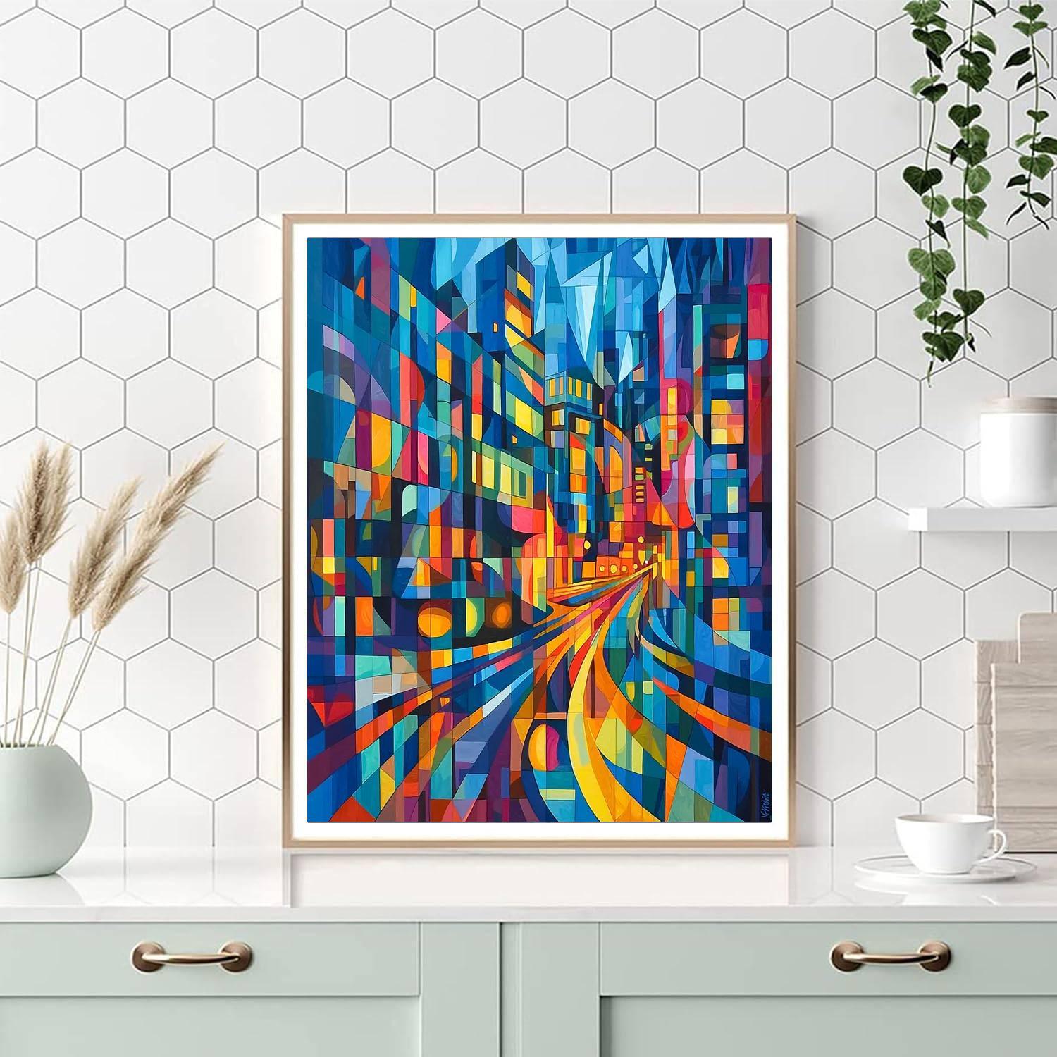 Piet Mondrian Inspired Metropolitan Jazz Vibes  Paint By Color