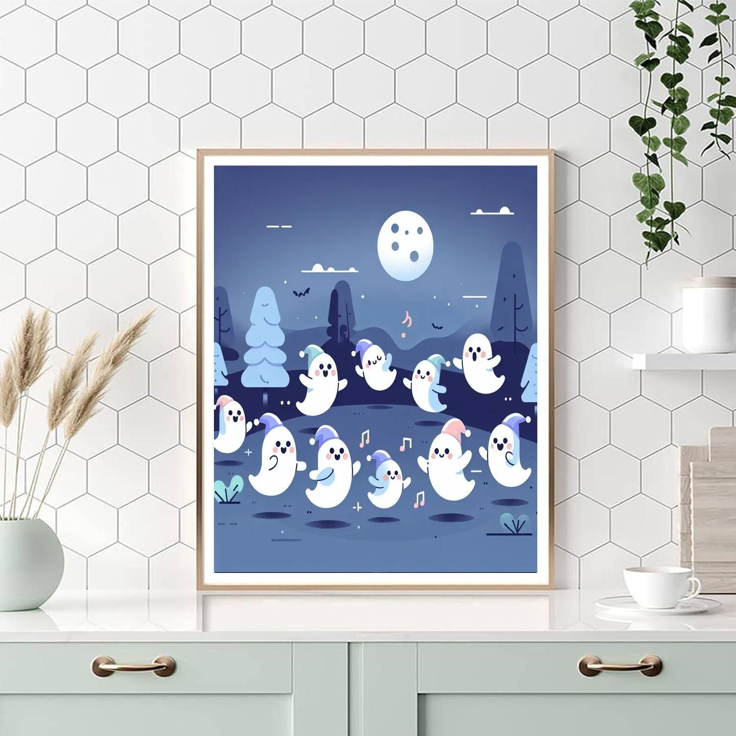 Giggling Ghost Friends Paint By Number