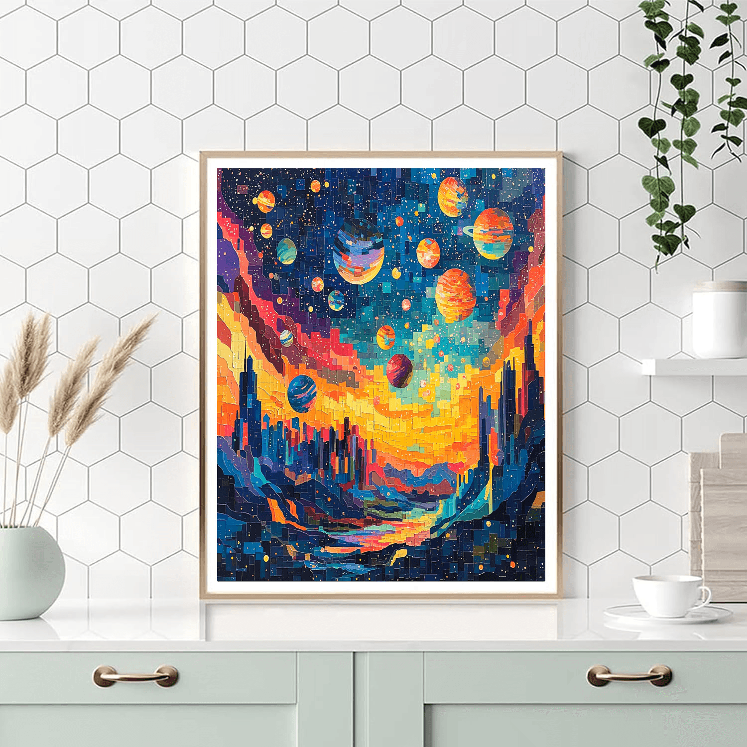 Michelangelo Inspired The Solar Sistine  Paint By Numbers Art