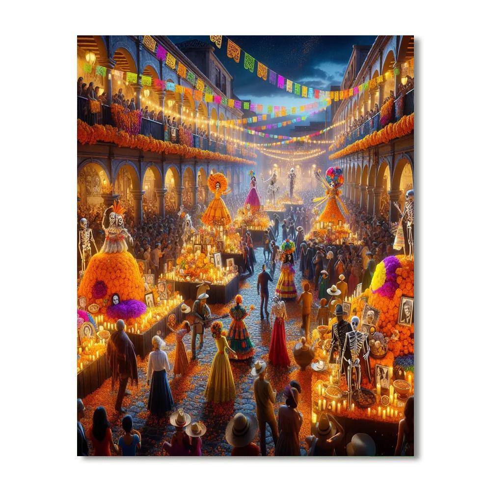 Oaxaca Day Of The Dead Festival - Mexico Numbered Painting Kits