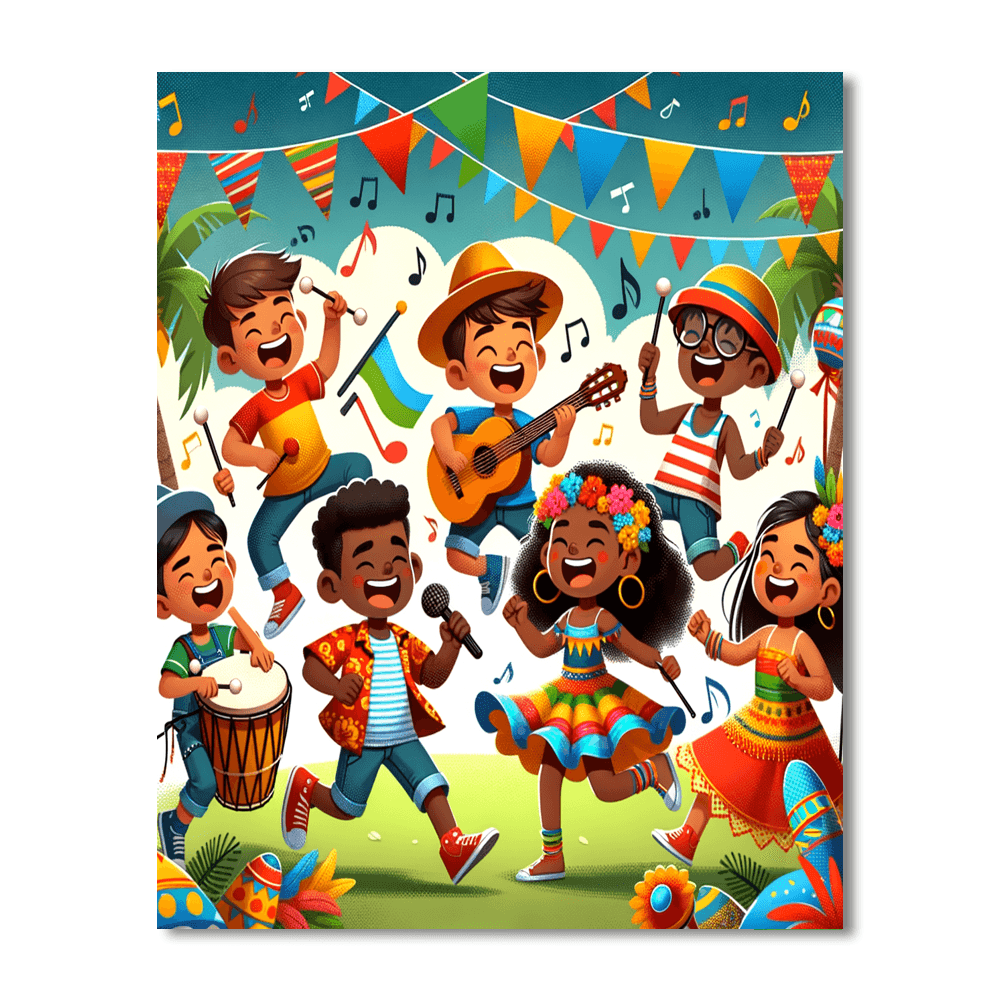 Joyful Music Festival Painting By Numbers Kit