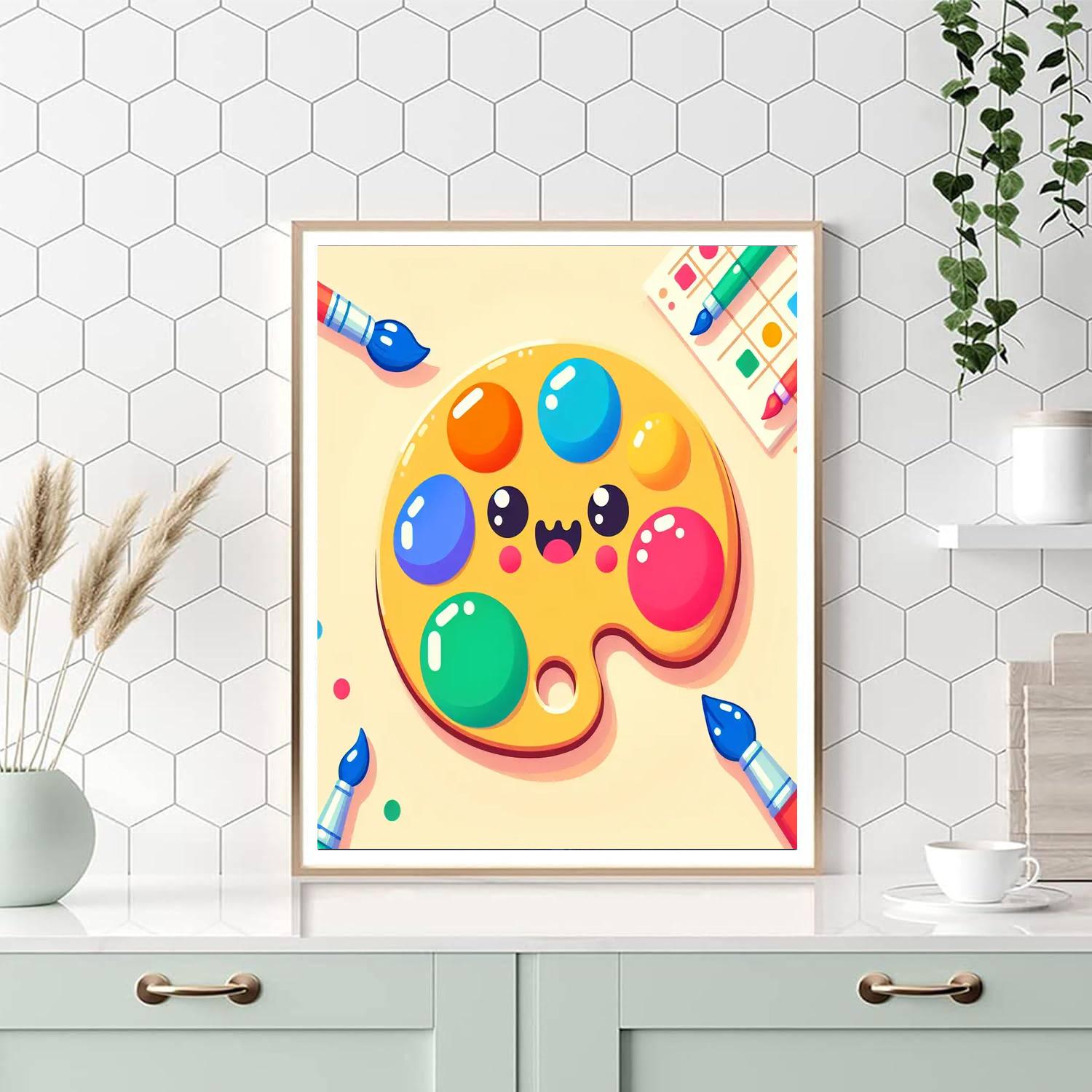 Colorful Paint Palette Painting By Numbers Kit