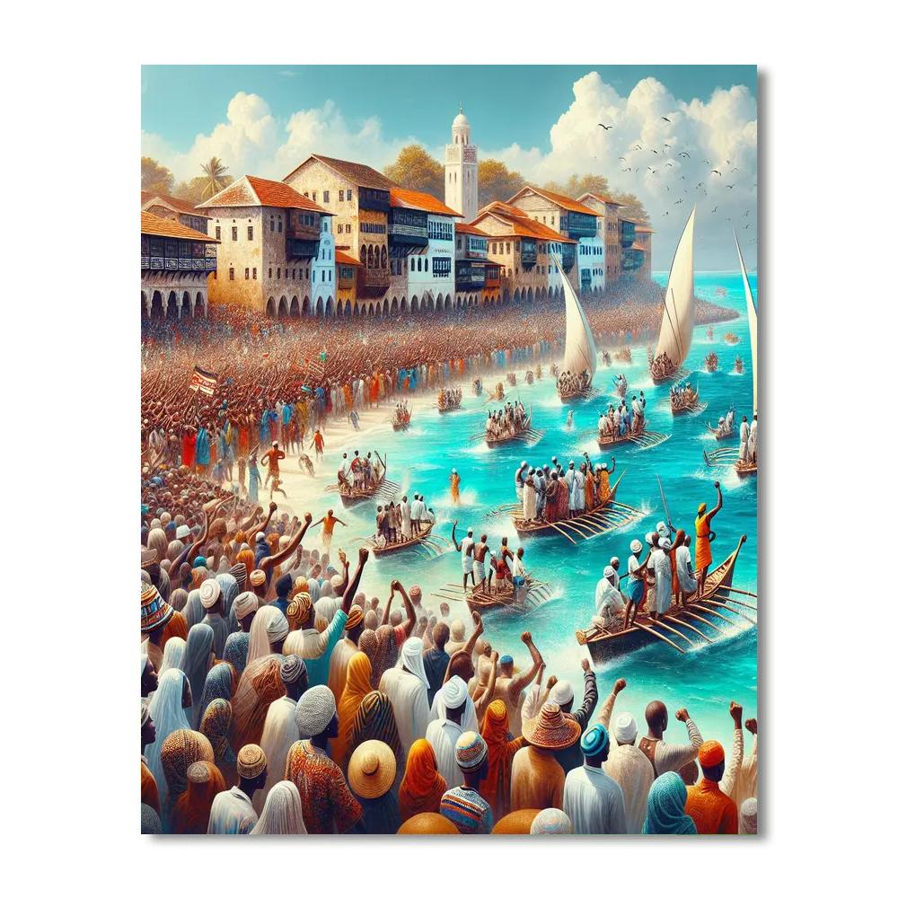 Lamu Cultural Festival - Kenya Numbered Painting Kits