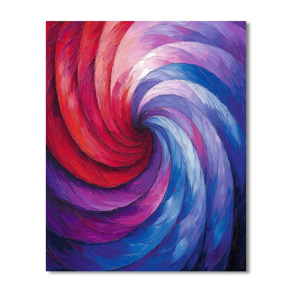 Georges Seurat Inspired Spectrum Swirl  Paint By Numbers Art