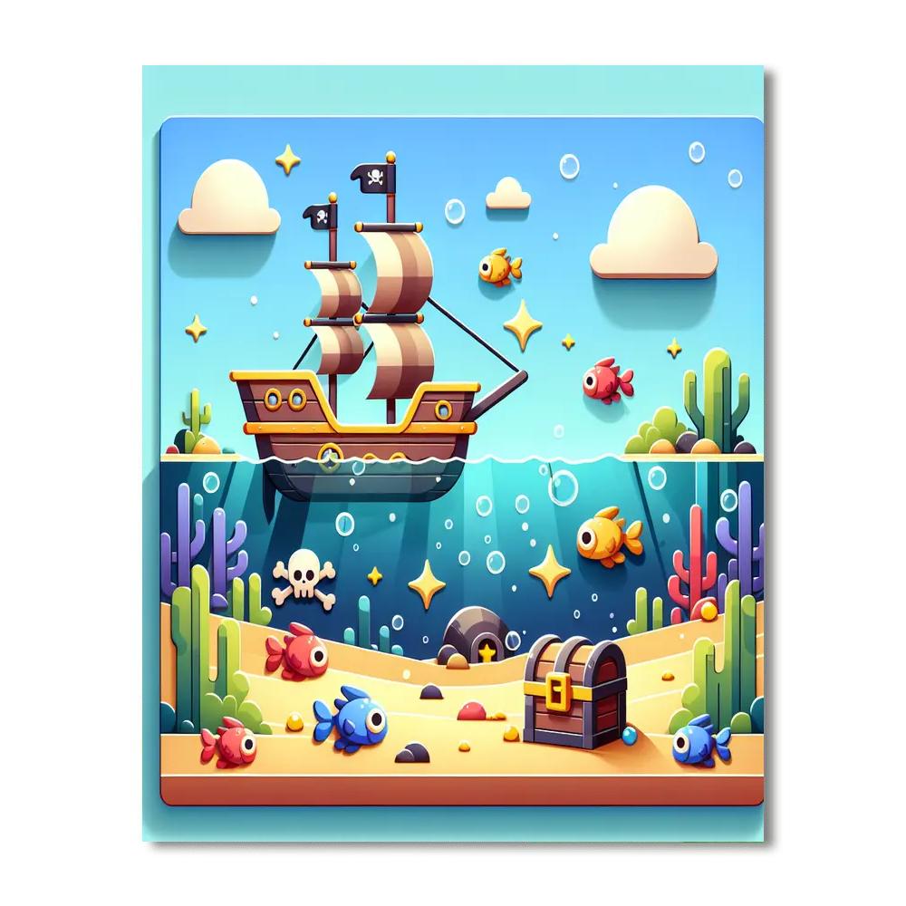Ocean Treasure Adventure Paint By Numbers Kits