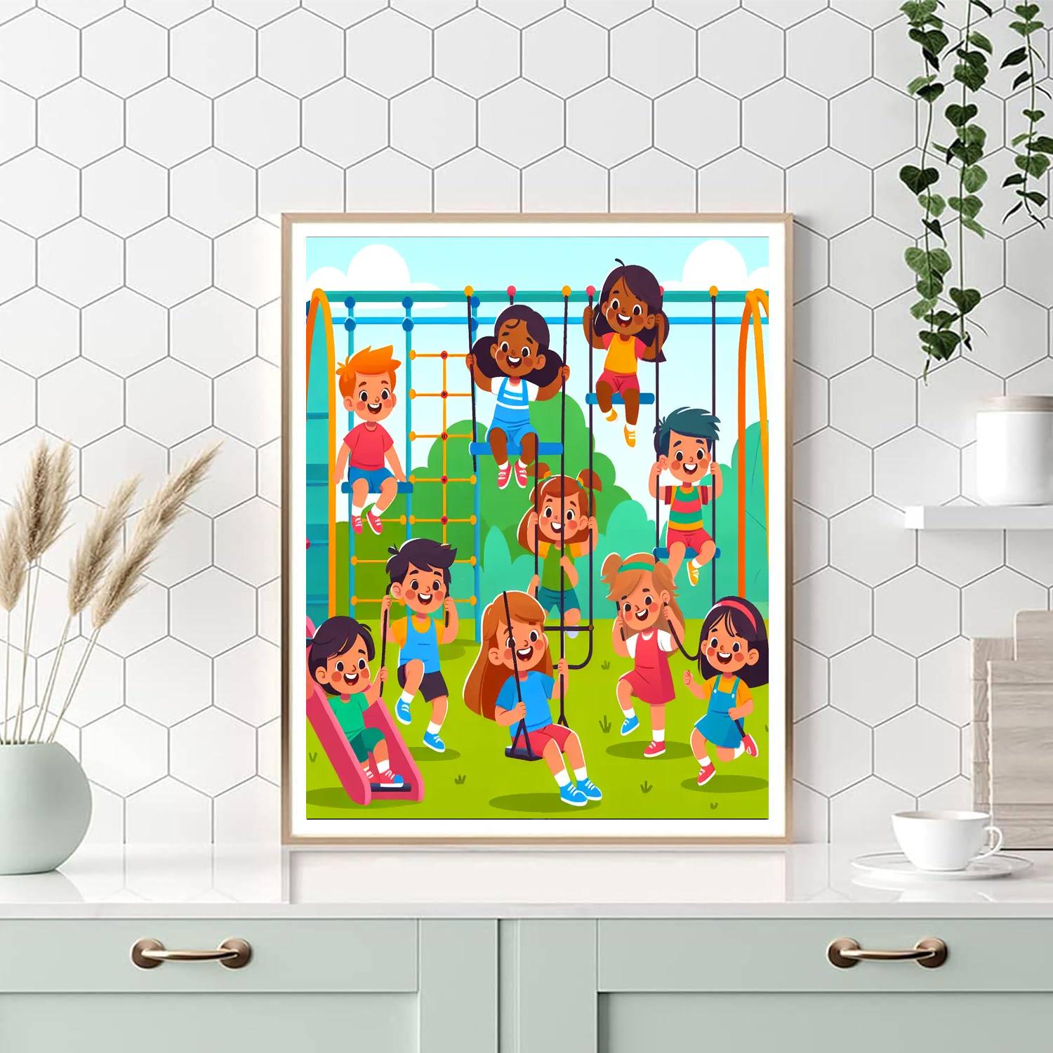 Sunny Playgrounds Paint By Numbers Art