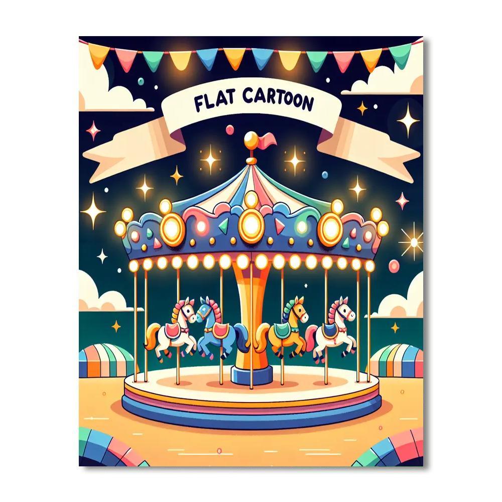 Colorful Carousel Dreams Paint By Color