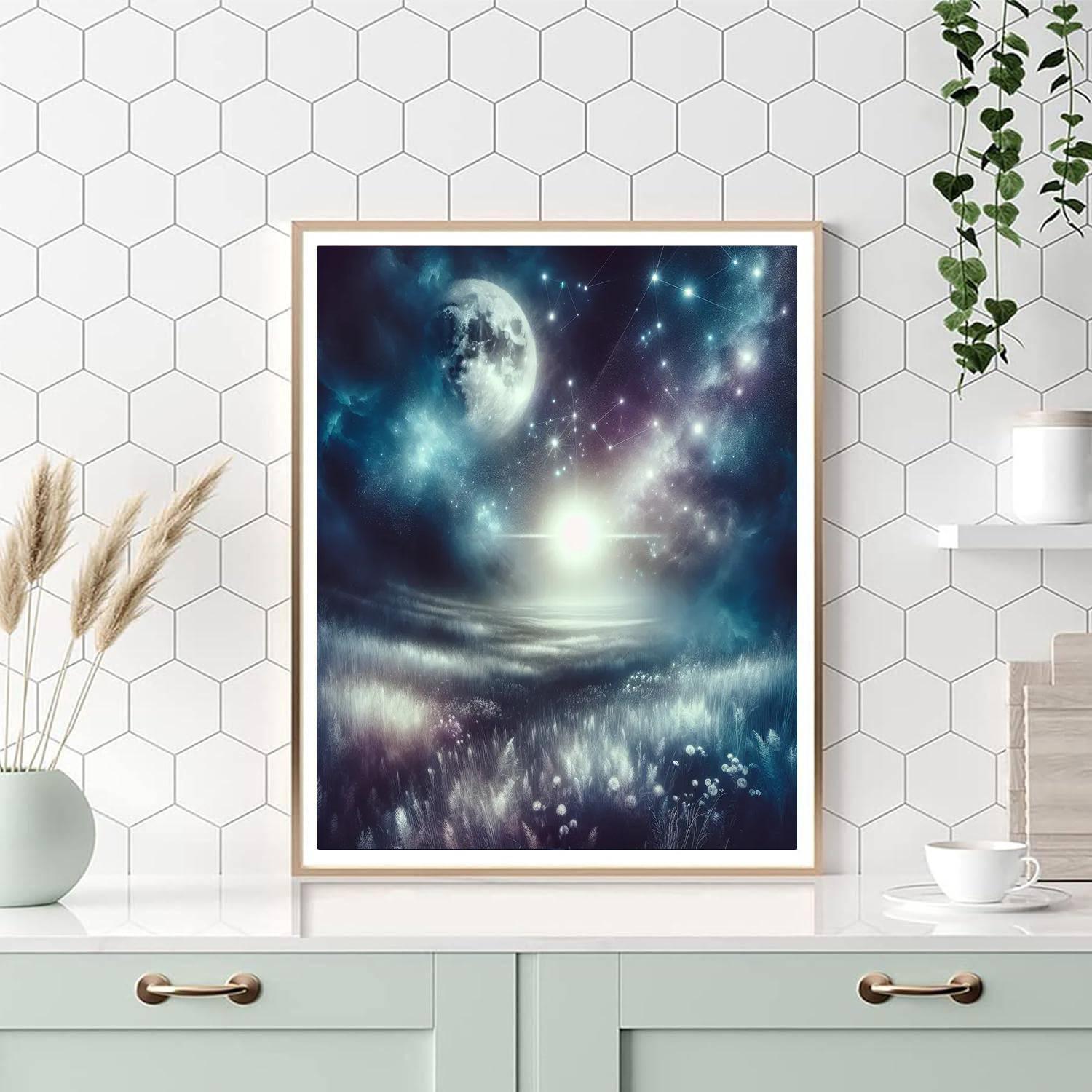 Mystical Moonlit Meadow Paint By Numbers Art