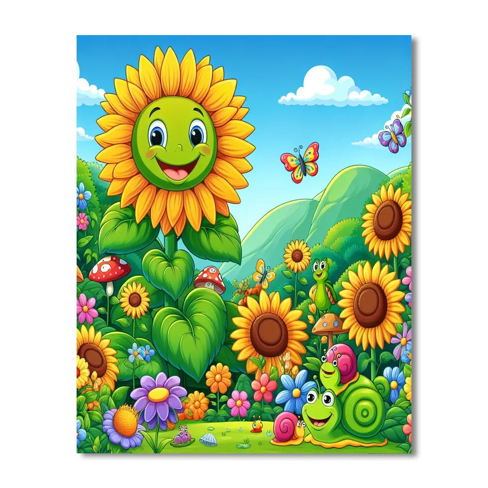 Gigantic Garden Giggles Number Painting