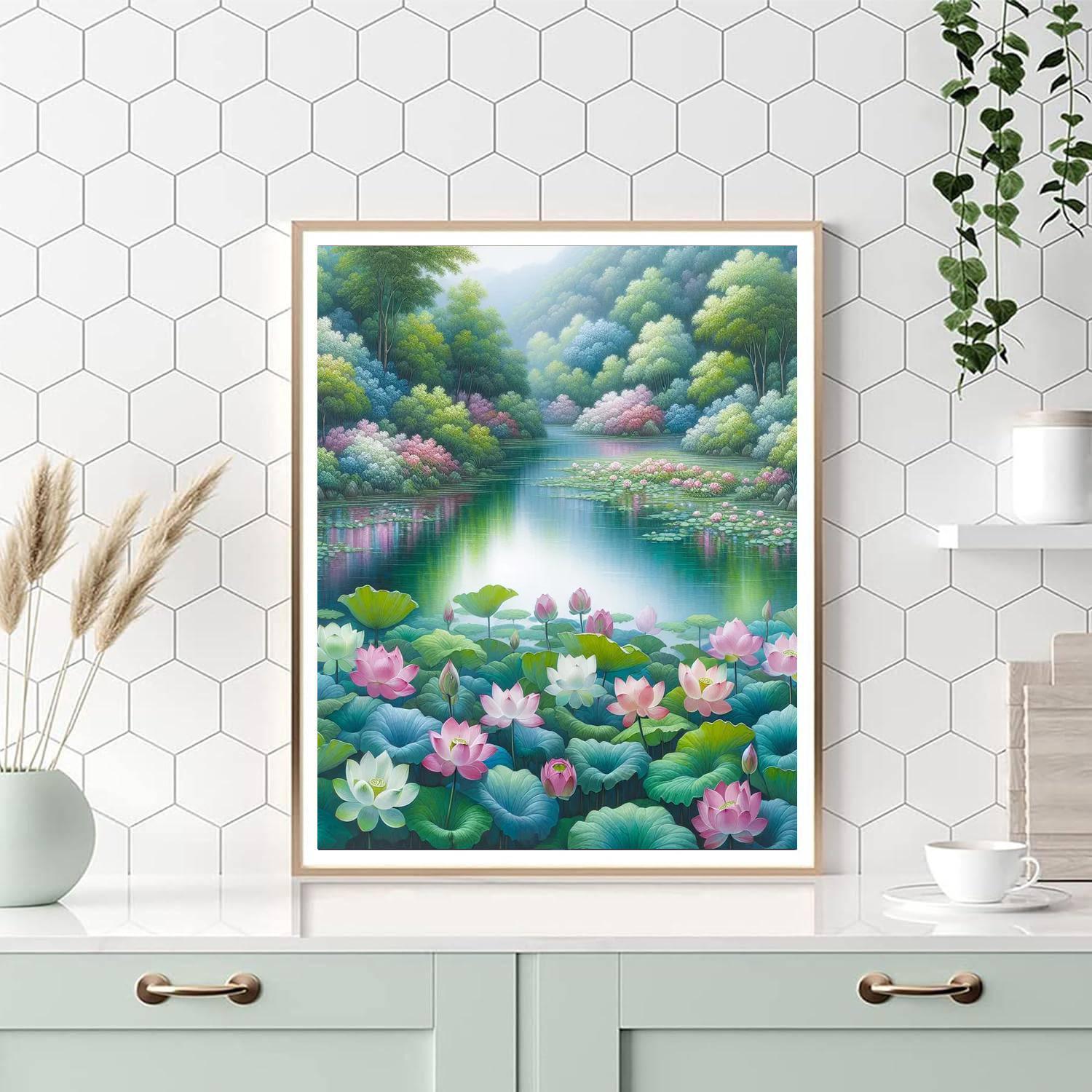 Tranquil Lotus Serenity Paint By Color