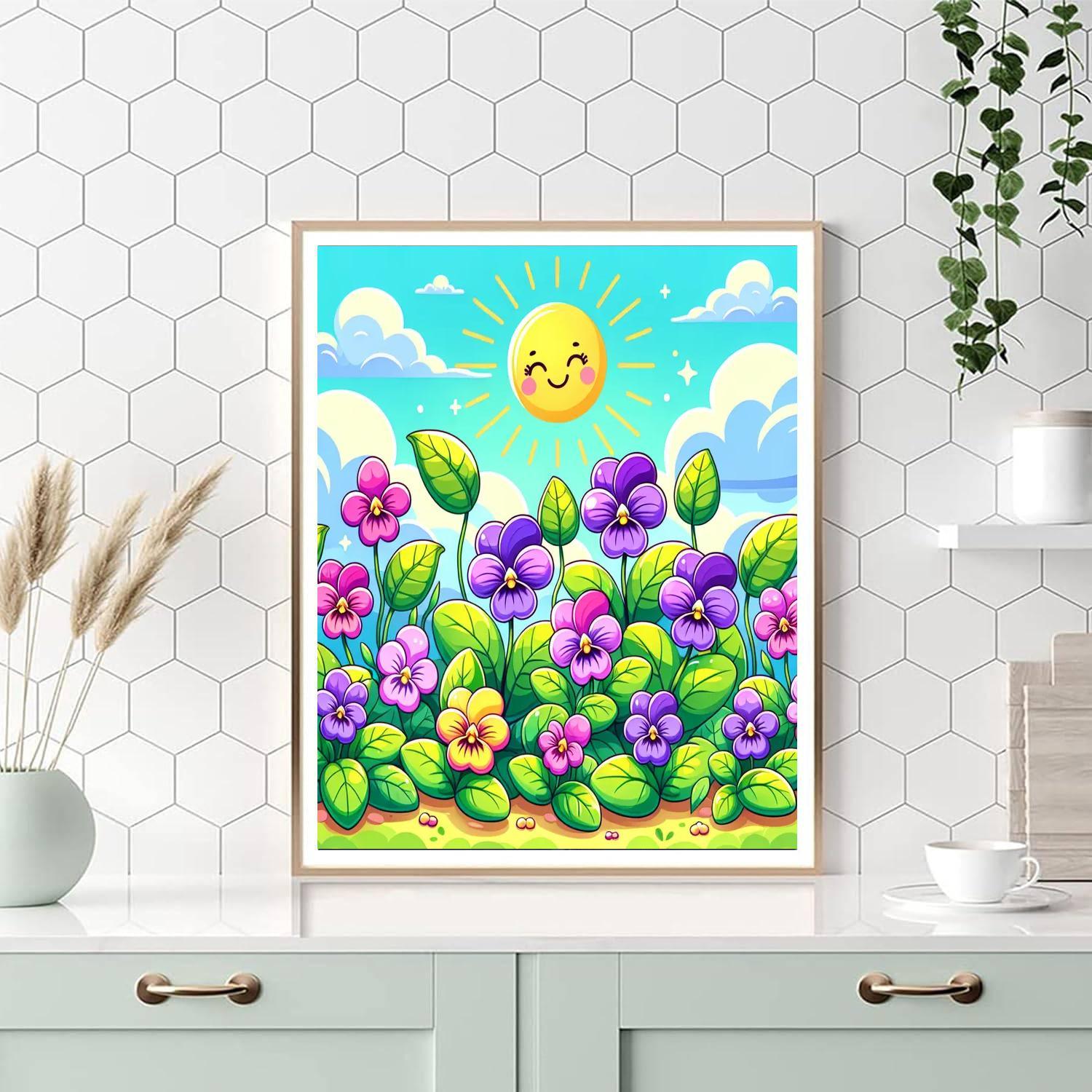 Vibrant Violets Paint By Numbers Art