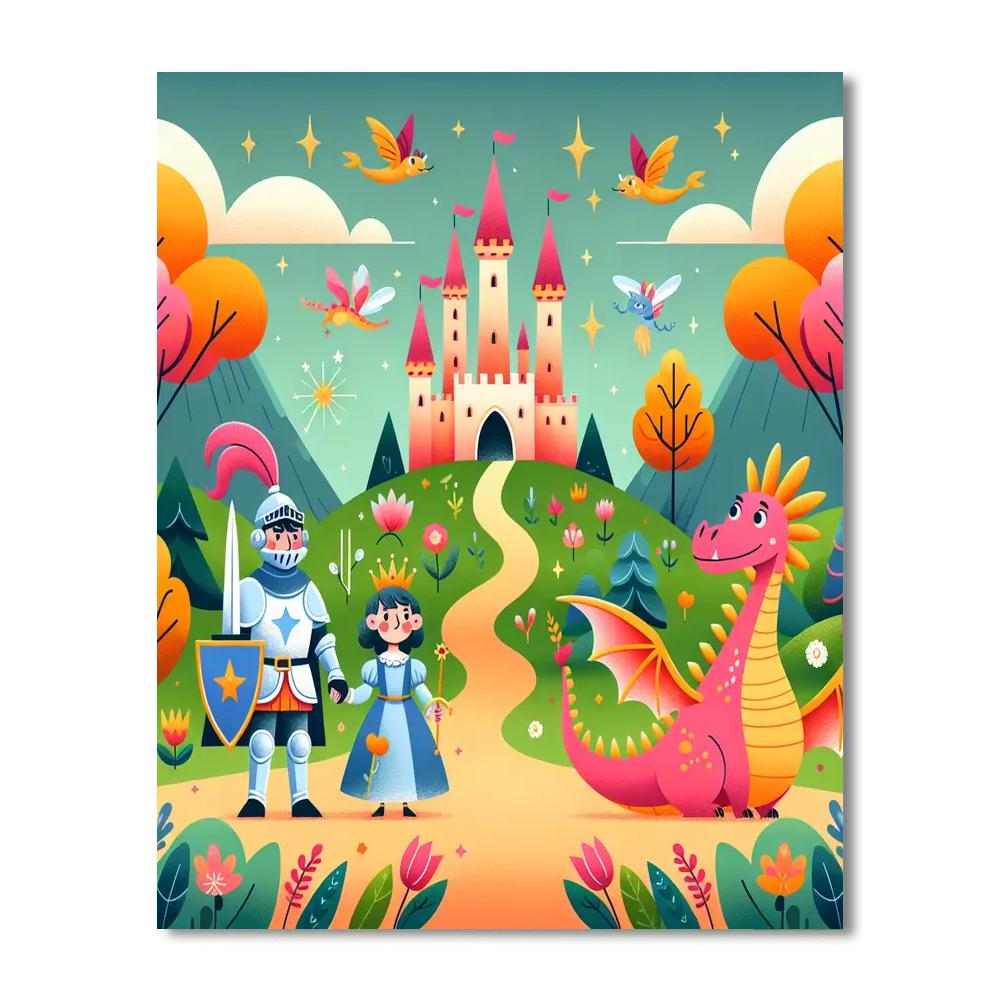 Colorful Fairy Tale Journey Number Painting