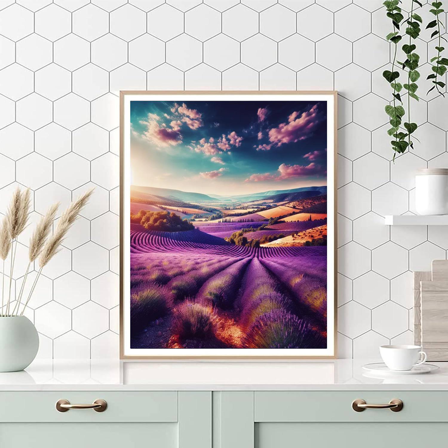 Sunny Provence Countryside Numbered Painting Kits