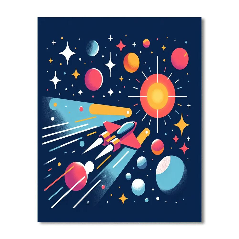 Dreamy Celestial Voyage Paint By Numbers