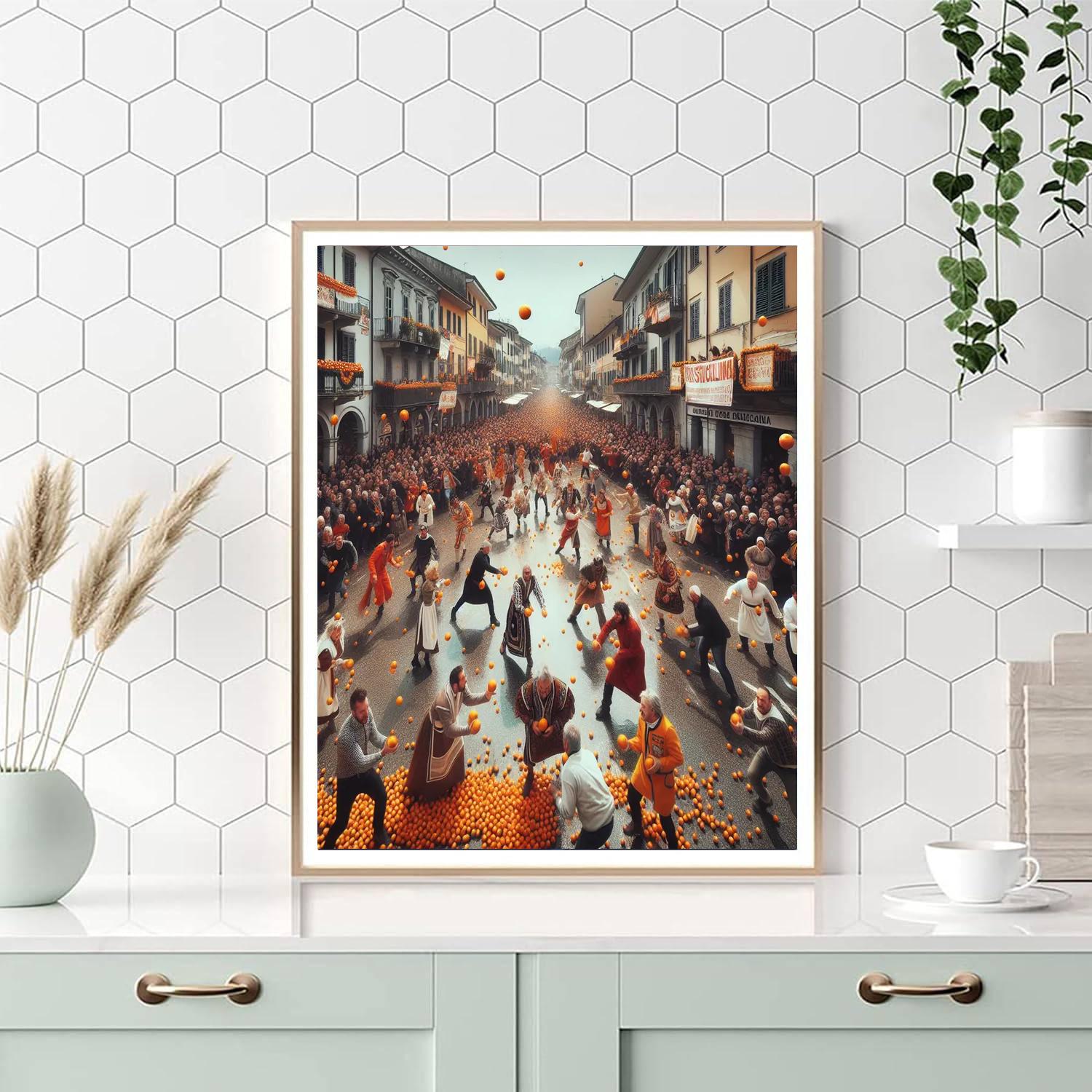 The Carnival Of Ivrea - Italy Numbered Painting Kits