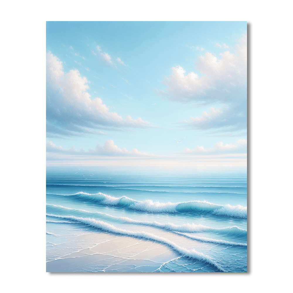 Tranquil Ocean Waves Paint By Numbers Art
