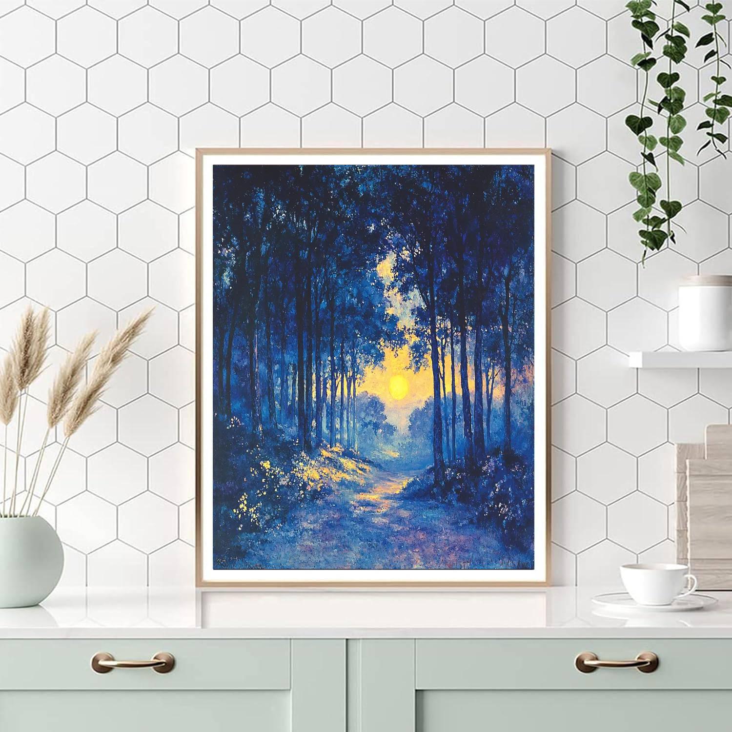 Redon Inspired Mystic Forest Twilight  Paint By Numbers