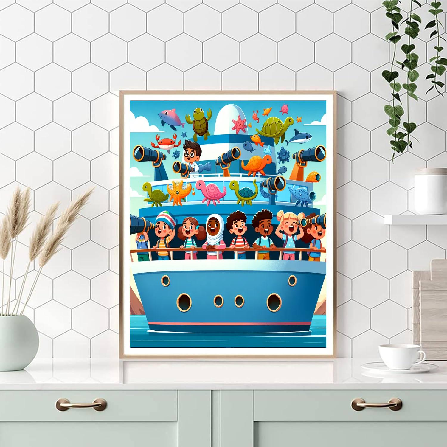 Ocean Explorer’s Voyage Number Painting