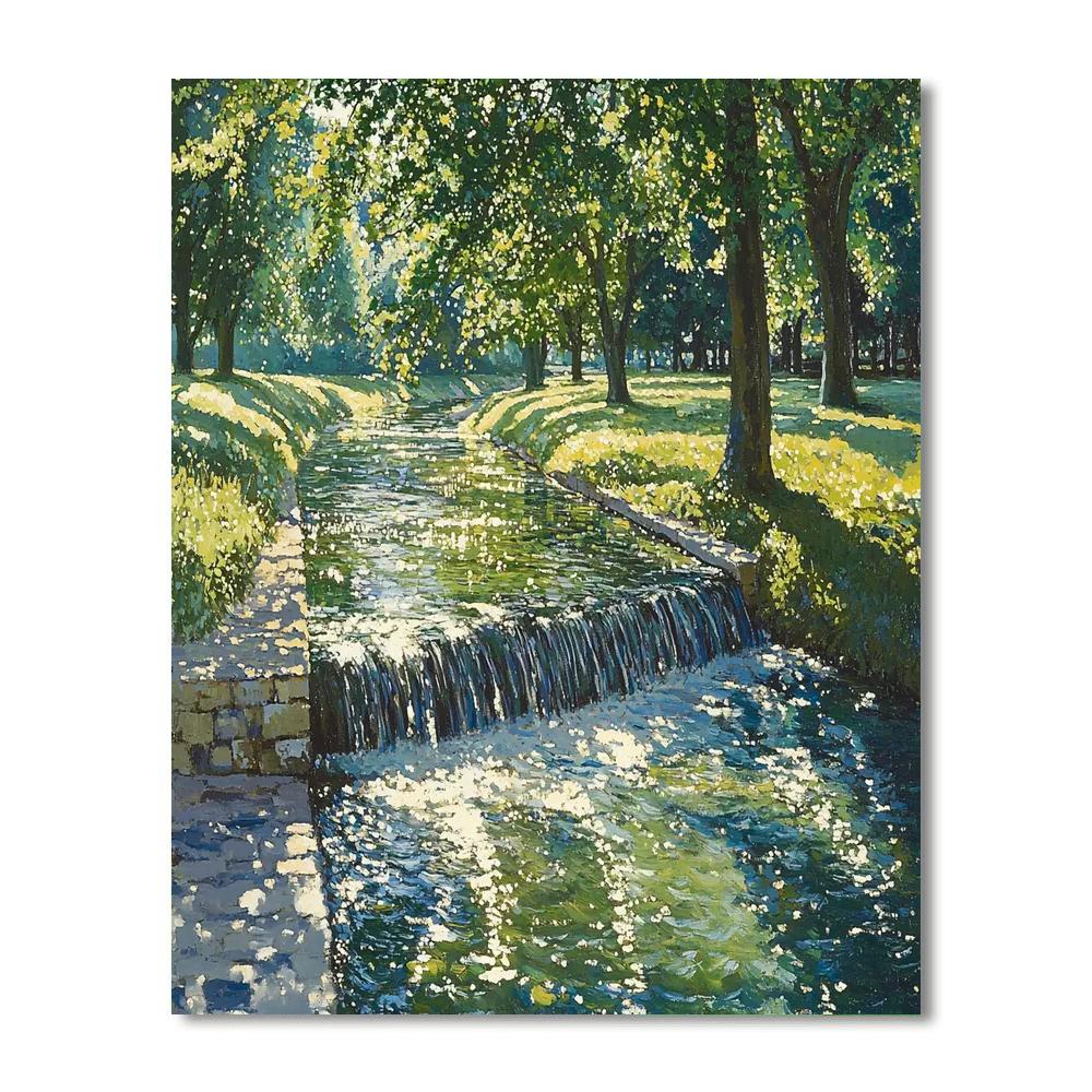 Edgar Degas Inspired Reflective Stream  DIY Paint By Numbers