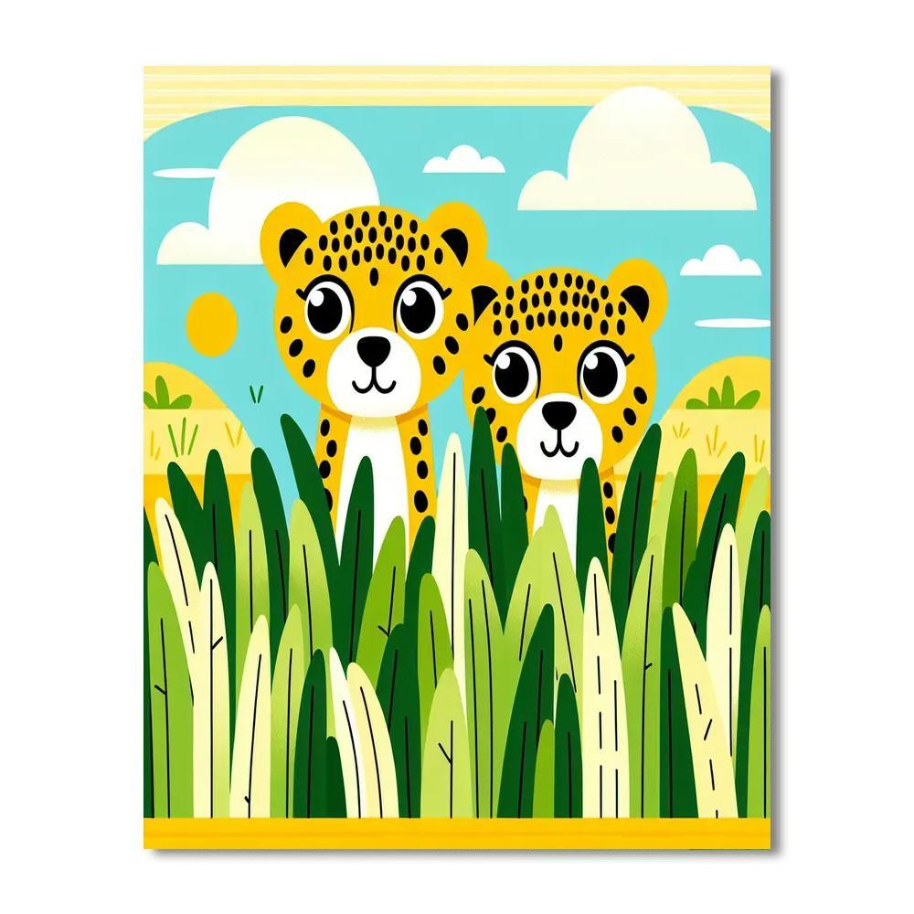 Curious Cheetahs Paint By Number