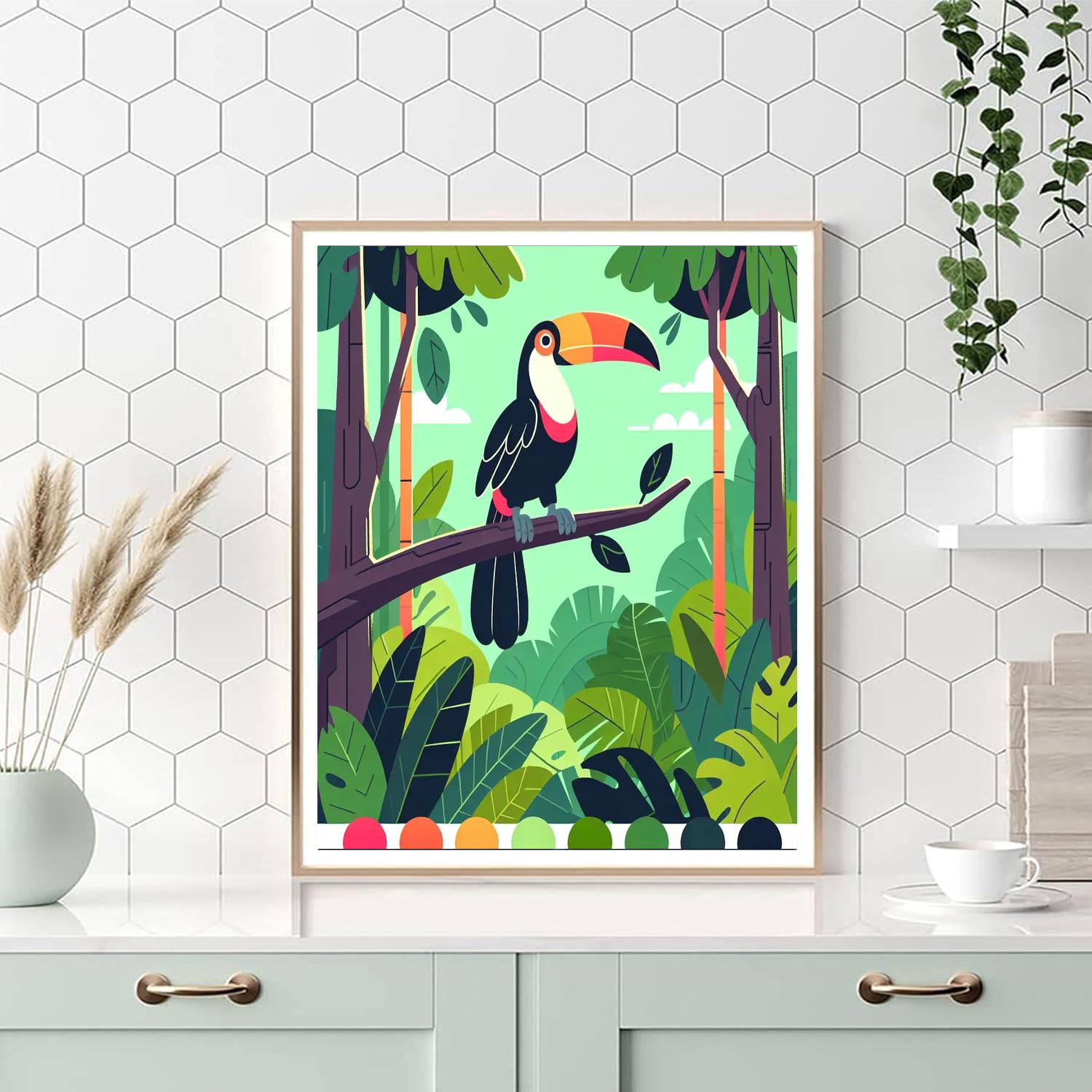 Rainforest Rumble With Toucan Paint By Numbers Kits