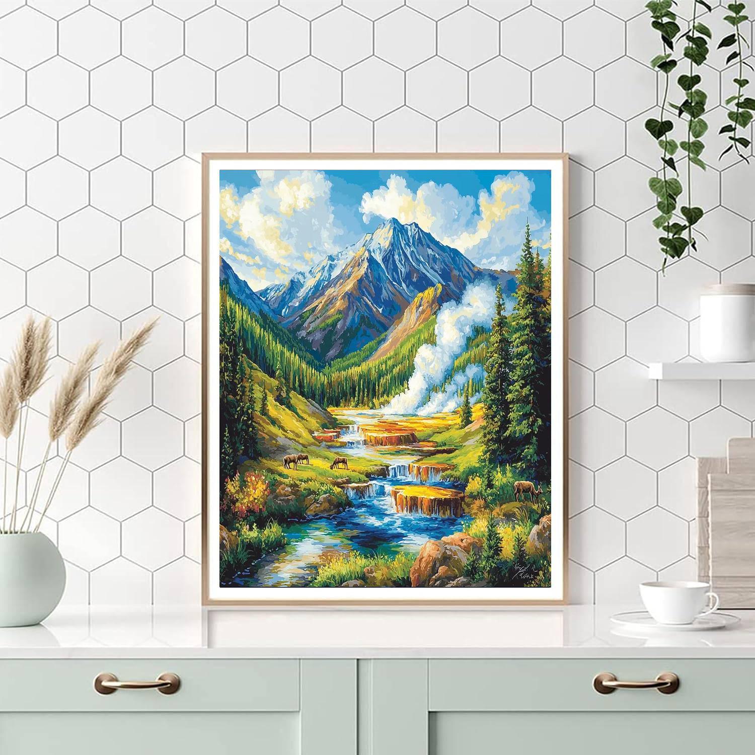 Yellowstone National Park - Usa Painting Number Kit