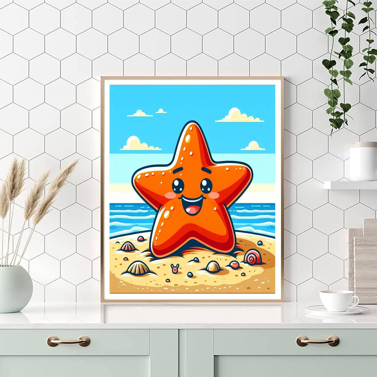Smiling Starfish Paint By Numbers Art