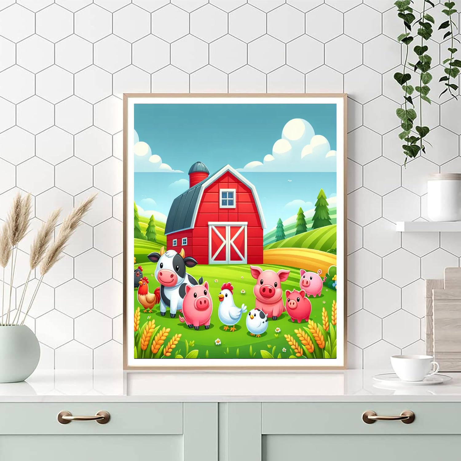 Lively Farm Paint By Number