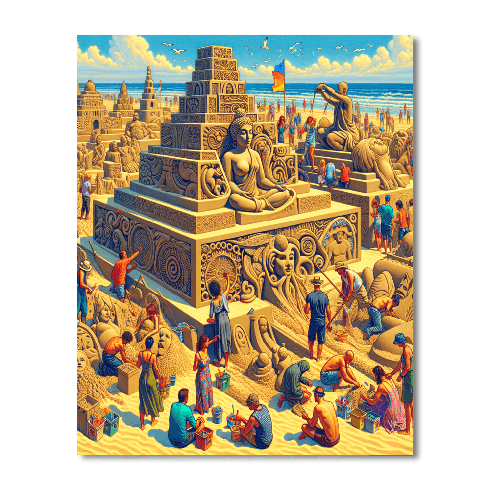 International Sand Sculpture Festival Painting By Numbers Kit