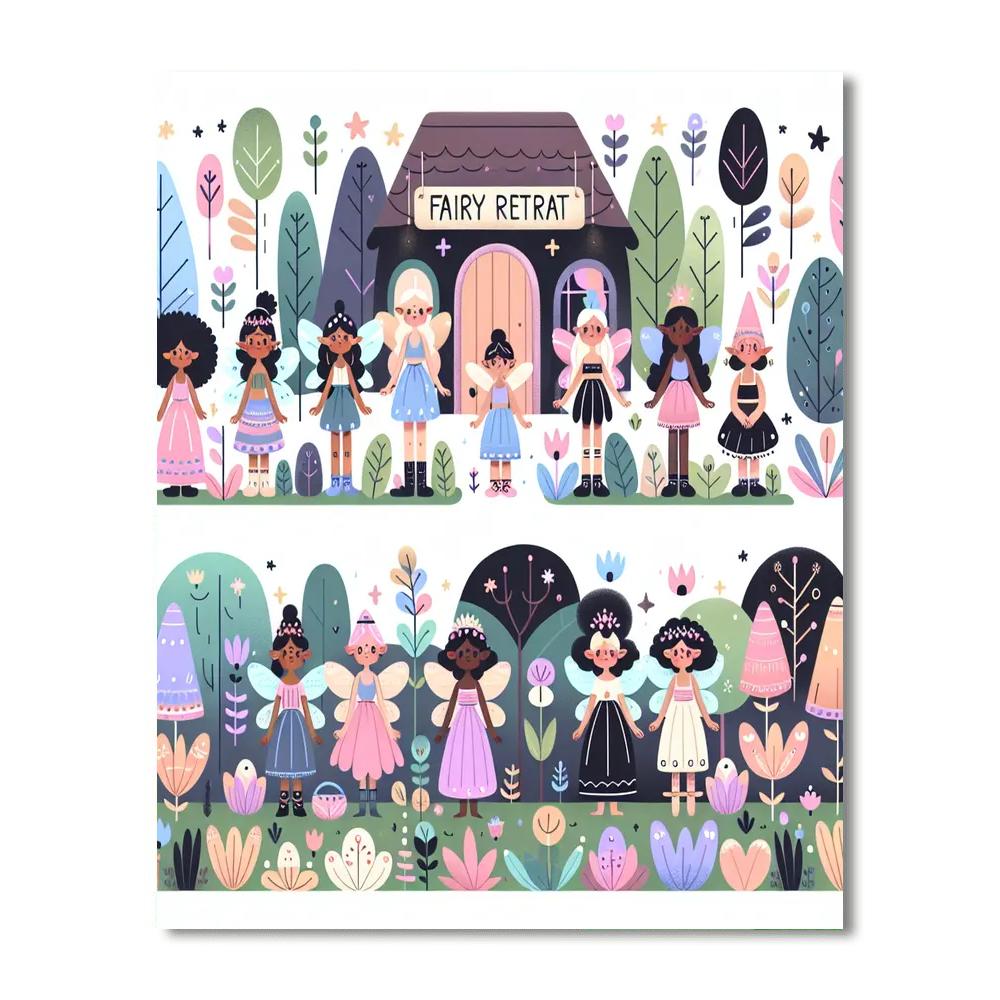 Peaceful Fairy Retreat Numbered Painting Kits