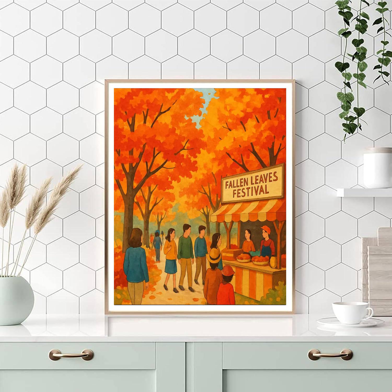 Fallen Leaves Festival DIY Paint By Numbers