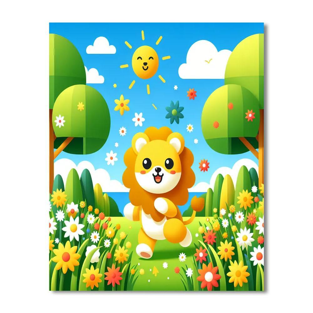 Adventure Lion Cub Paint By Color