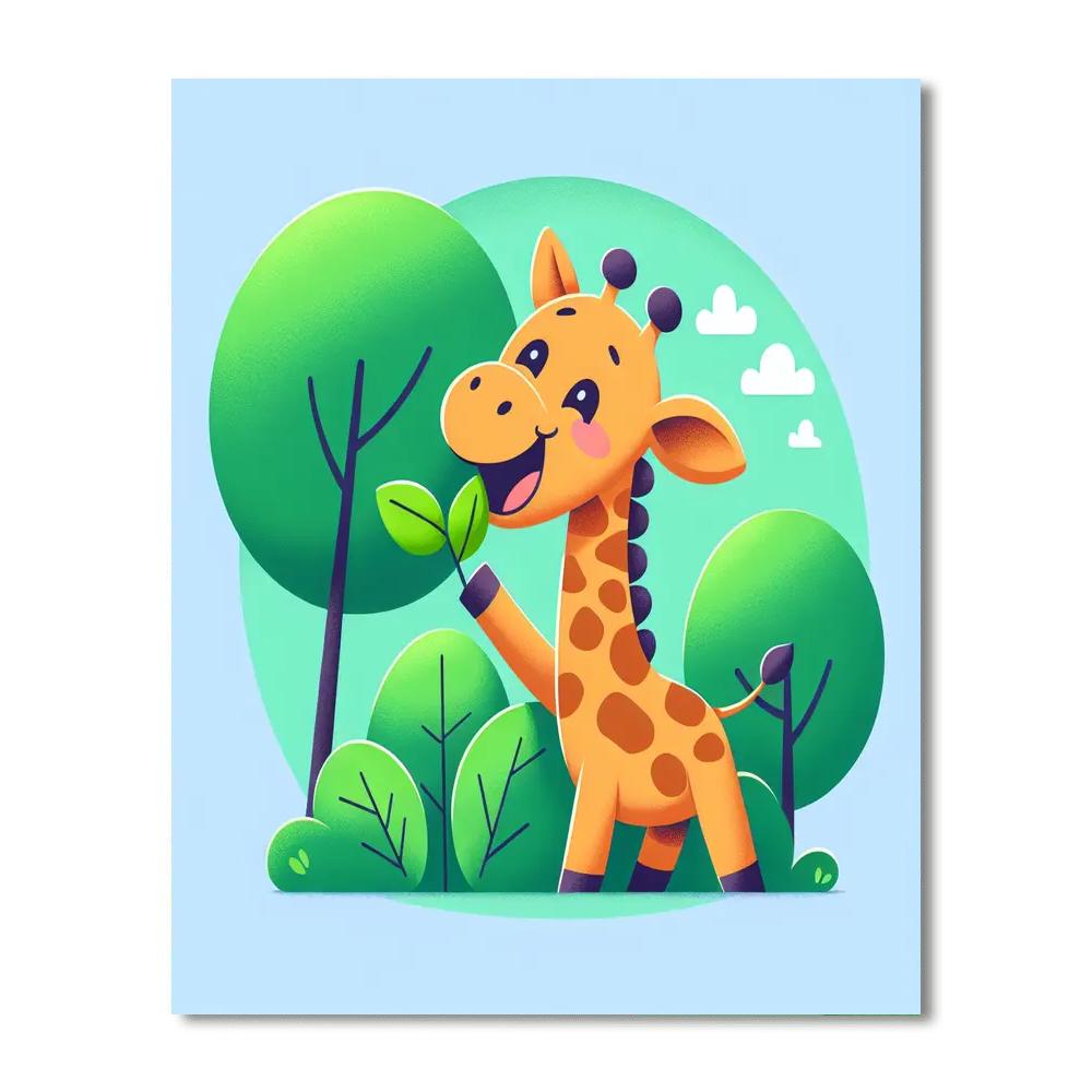 Playful Giraffe Paint By Numbers Kits