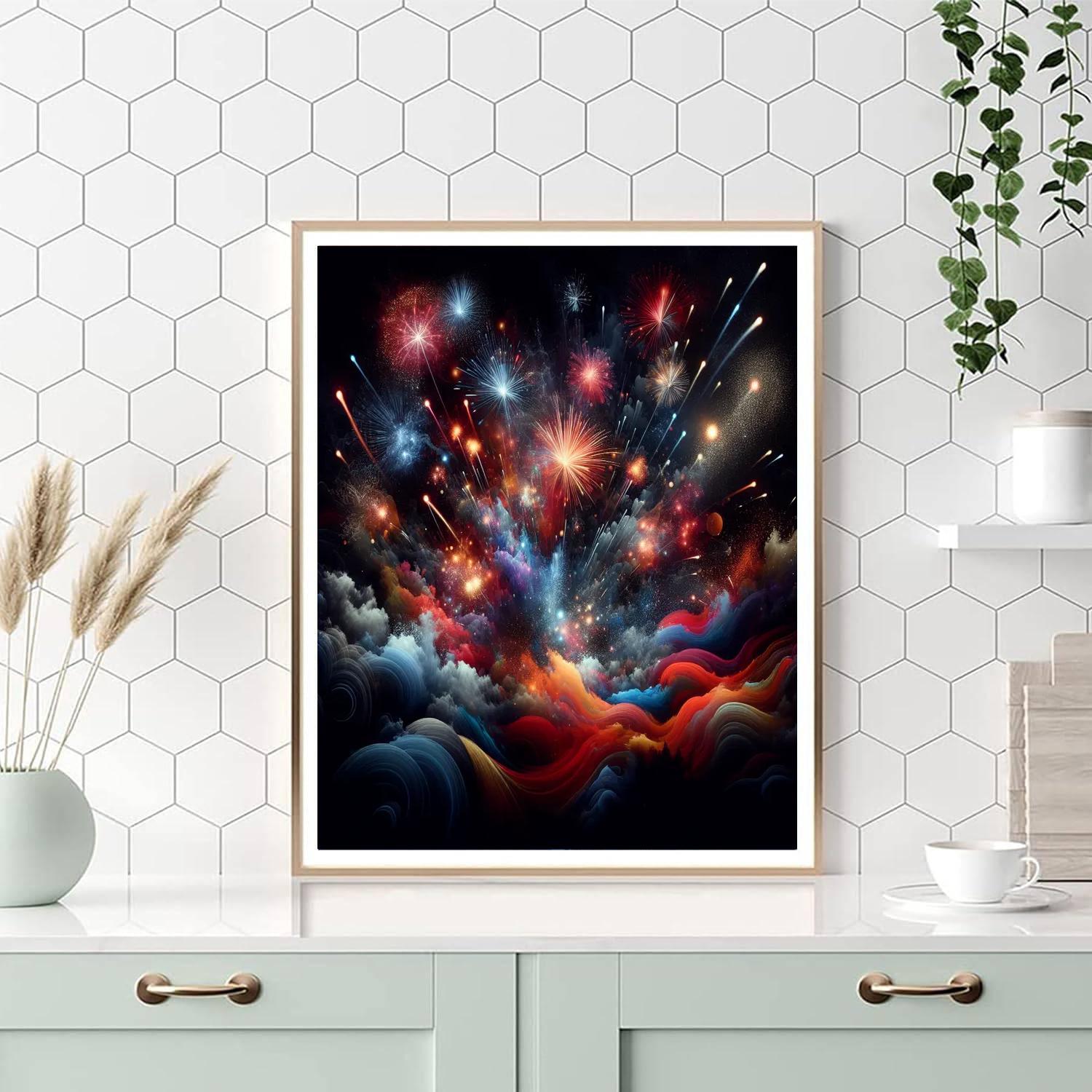 Spectacular Fireworks Display Paint By Numbers